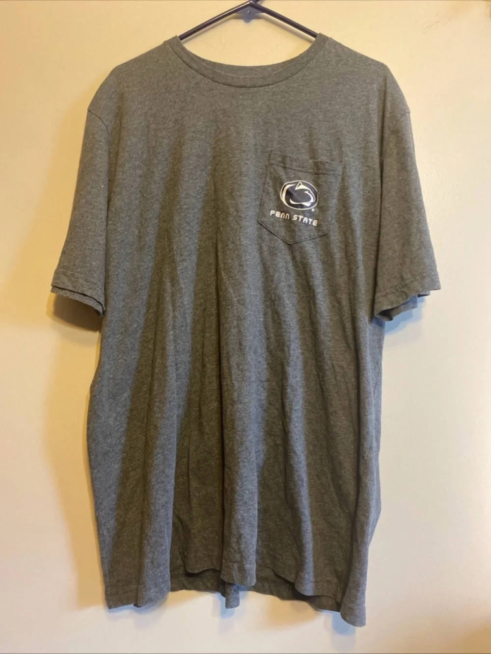 Penn State Nittany Lions NCAA Champion Logo Spell Out Gray Pocket T-Shirt 2XL - Picture 3 of 7